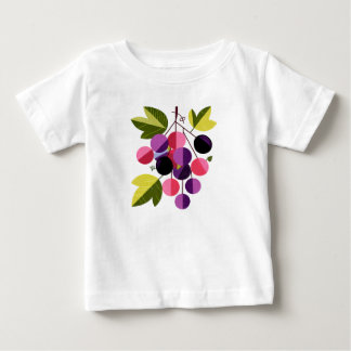 Grapes Cluster – Fun Fruit Illustration for Kids Baby T-Shirt