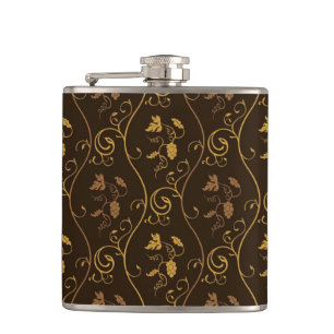 Grapes décor hip flask