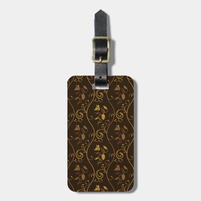 Grapes décor luggage tag (Front Vertical)