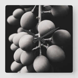 grapes for a sour day square wall clock