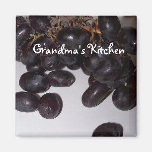 grapes, Grandma's Kitchen Magnet