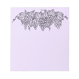 Grapes Illustration Fall Harvest Notepad