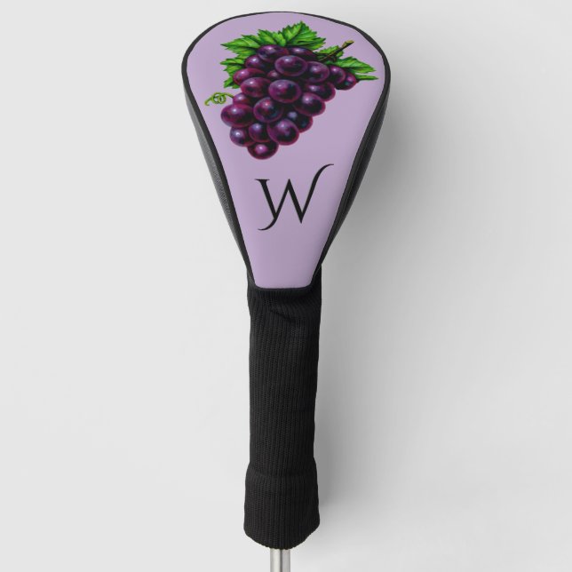 Grapes Initialled Golf Head Cover (Front)