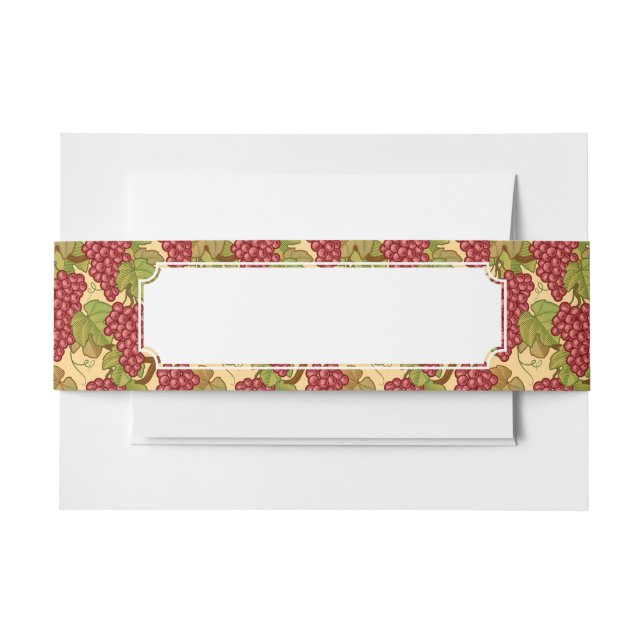 Grapes Invitation Belly Band (Front Example)