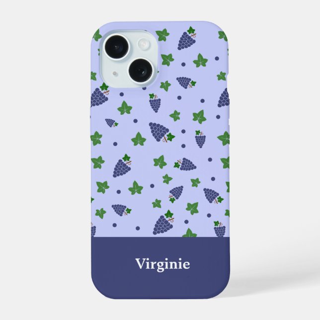 Grapes iPhone 15 Case (Back)