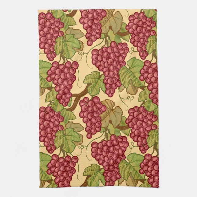 Grapes Kitchen Towel (Vertical)