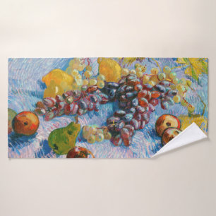 Grapes, Lemons, Pears, and Apples, Van Gogh Bath Towel