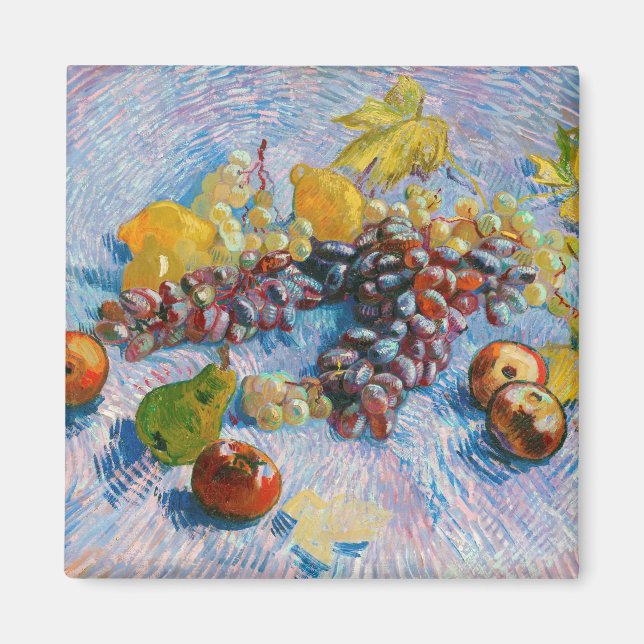 Grapes, Lemons, Pears, and Apples, Van Gogh Magnet (Front)