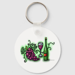 Grapes n Wine Keychain
