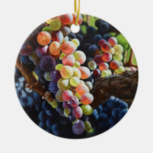 Grapes of Abundance for Wine Lovers & Wineries Ceramic Ornament