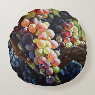 Grapes of Abundance for Wine Lovers & Wineries Round Pillow