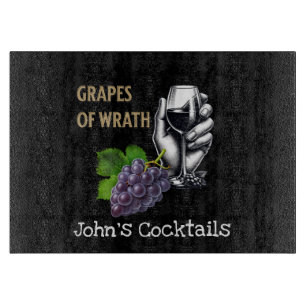 Grapes of Wrath. Literary theme. Editable Name Cutting Board