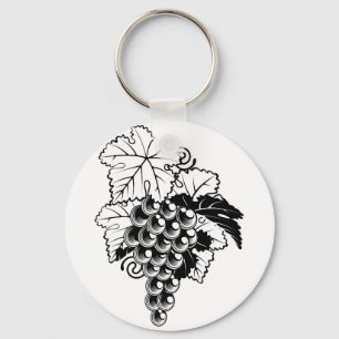 Grapes on Grapevine Keychain
