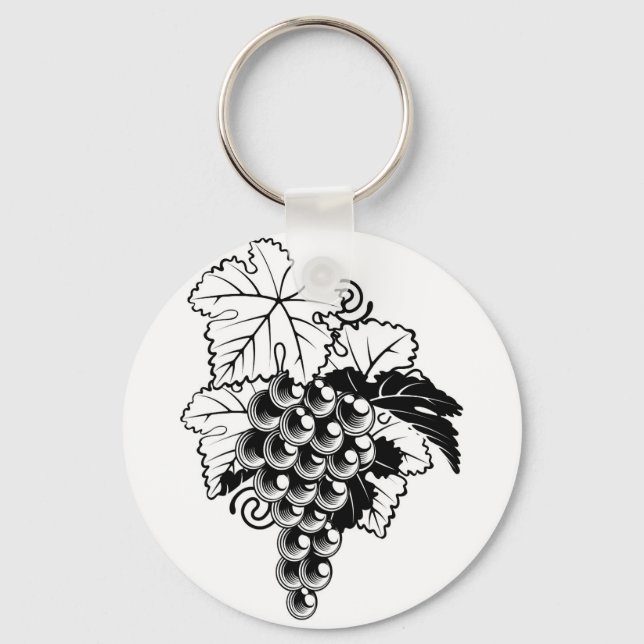 Grapes on Grapevine Keychain (Front)