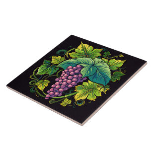 Grapes Print Tile