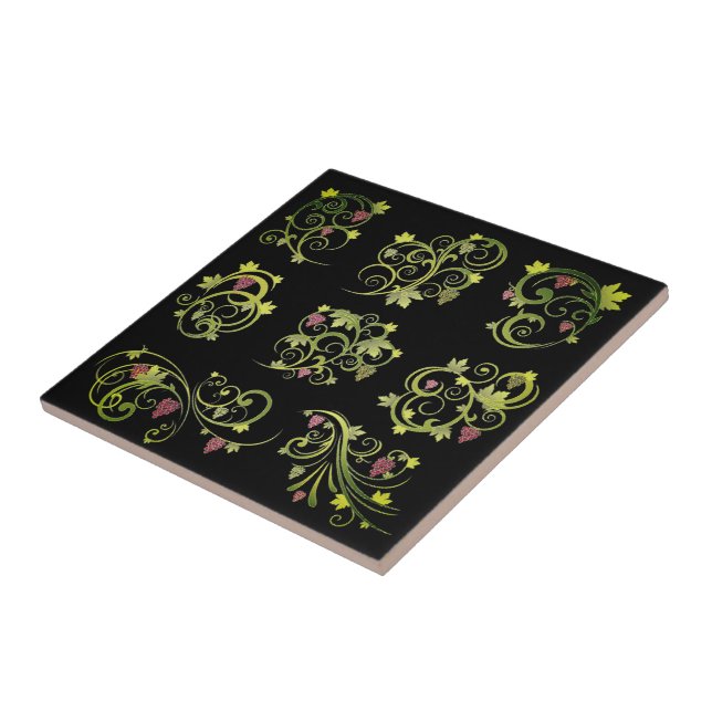 Grapes Print Tile (Side)