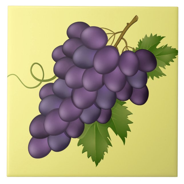 Grapes Print Tile (Front)