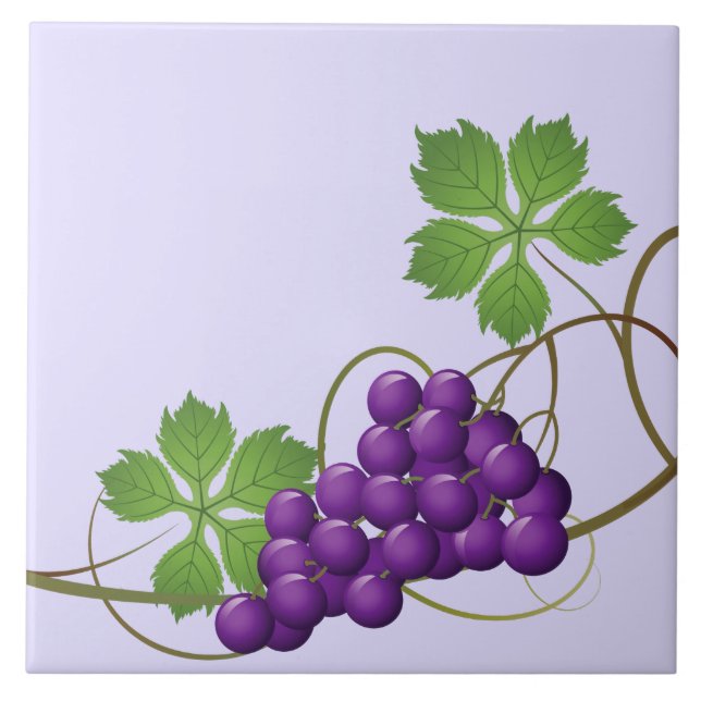 Grapes Print Tile (Front)