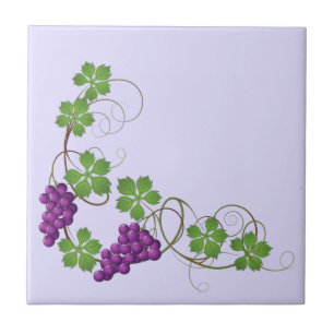 Grapes Print Tile