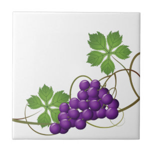 Grapes Print Tile