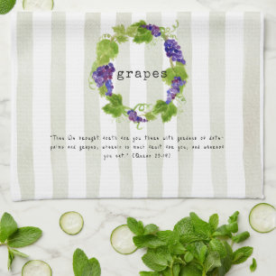 Grapes - Quran Verse Kitchen Towel