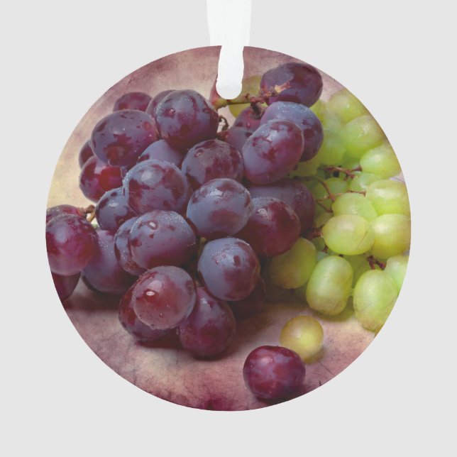 Grapes Red And Green Ornament (Back)