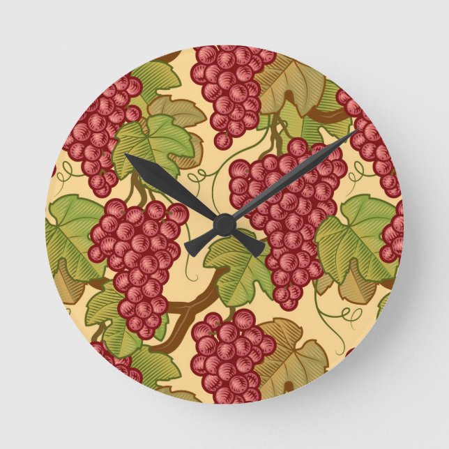 Grapes Round Clock (Front)