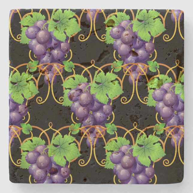 Grapes Stone Coaster (Front)