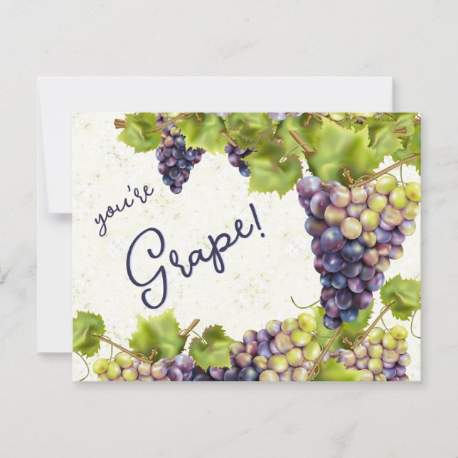 Grapes Thank You  Card (Front)