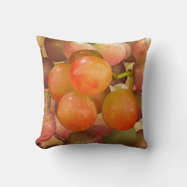 Grapes Un-wrath Throw Pillow (Front)