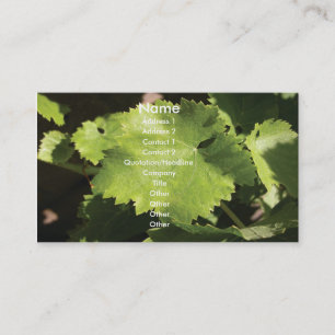 Grapes Vine Leaves Business Card