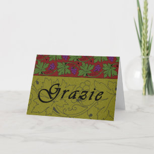 Grapes Vines Grazie Card