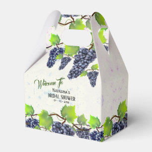 Grapes Vineyard Mediterranean Garden Wedding Favor Box