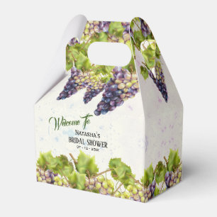 Grapes Vineyard Mediterranean Garden Wedding Favor Box