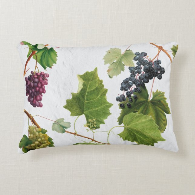 Grapes Vineyard Mediterranean Greek Island Accent Pillow (Front)