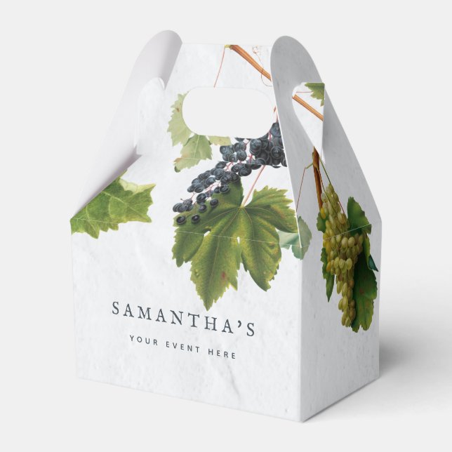 Grapes Vineyard Mediterranean Greek Island Favor Box (Front Side)