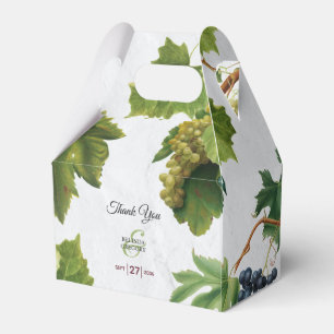 Grapes Vineyard Mediterranean Greek Island Wedding Favor Box