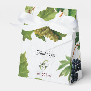 Grapes Vineyard Mediterranean Greek Island Wedding Favor Box
