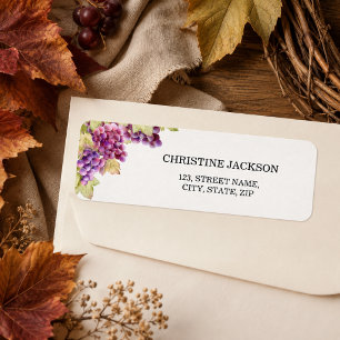 Grapes Vineyard Theme Return Address