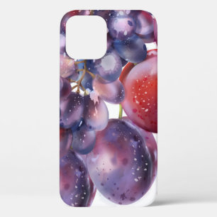 Grapes watercolor card iPhone 12 case