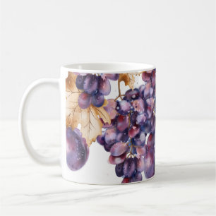 Grapes watercolor card coffee mug