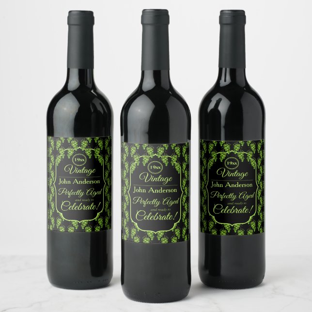 Grapes Wine Bottle Drink Label (Bottles)