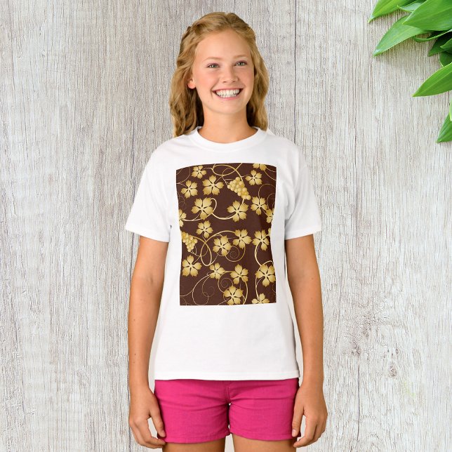 Grapevine Background Girls T-Shirt (Creator Uploaded)