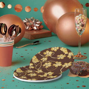 Grapevine Background Paper Plates