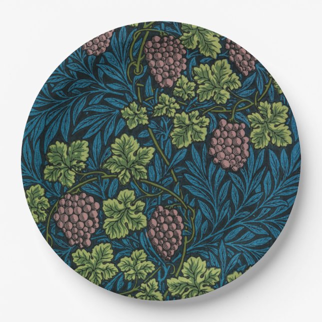Grapevine (by William Morris) Paper Plate (Front)
