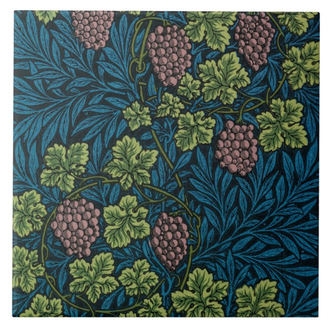 Grapevine (by William Morris) Tile (Front)