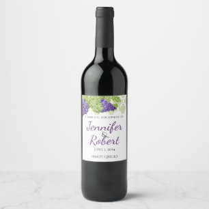 Grapevine Garden Wedding Wine Label