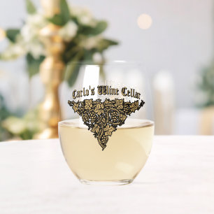 Grapevine Wine Cellar Personalized Stemless Wine Glass