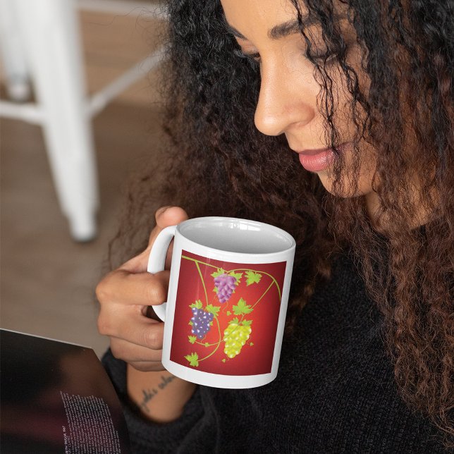 Grapevine With Bunches Of Grapes Coffee Mug (Creator Uploaded)