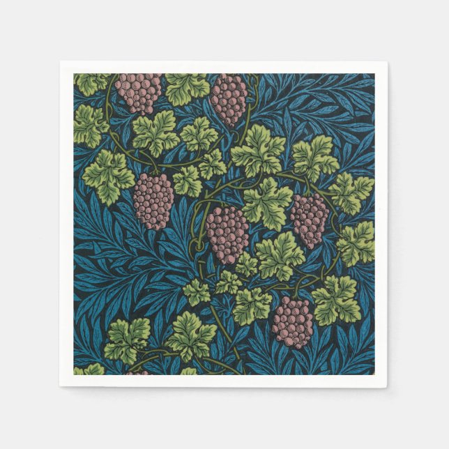  Grapevines with clusters of pink grapes  Napkin (Front)